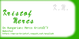 kristof mercs business card